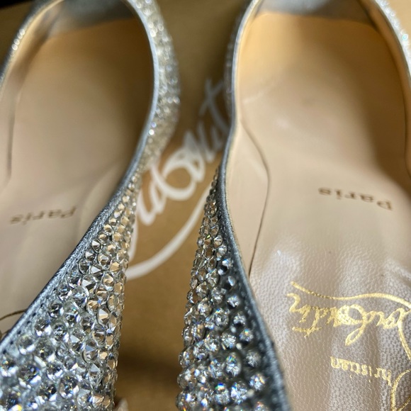 💯 AUTHENTIC CHRISTIAN LOUBOUTIN LADY CLAUDE SHOES STRASS 100 mm size 37.5 - Picture 13 of 13
